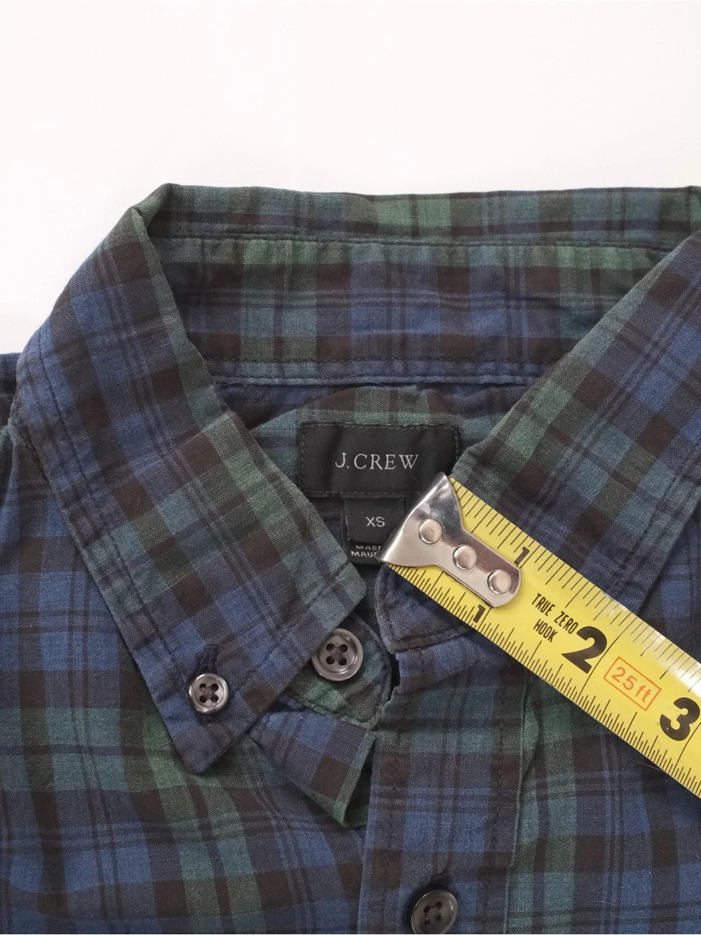 JCrew Green Blue Checkered Shirt - Size Extra Small